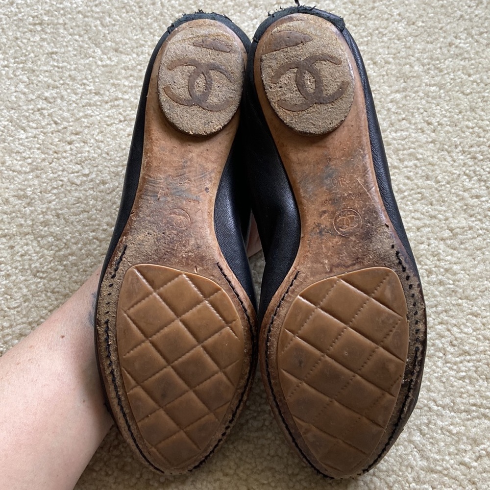CHANEL - black flats - size 40 US10 - Picture 10 of 10